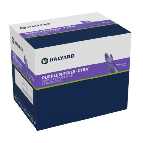 Exam Gloves Nitrile-Extra Purple P.F. X-Large Pair Sterile 50/Box