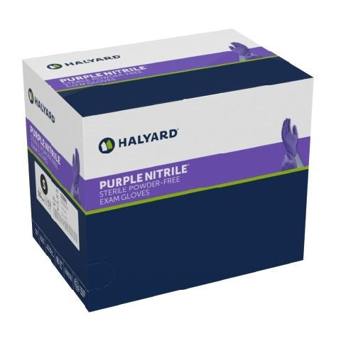 Purple Nitrile Exam Gloves Small Sterile Pairs 50/Box