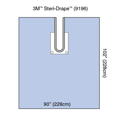 Steri-Drape Shoulder Split Sheet W/ Pouch, 90''x 102" 10/Box