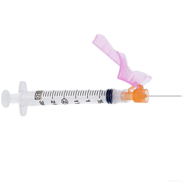 Luer-Lok Syringe 1ml w/BD Eclipse Safety Needle 25G x 5/8" TW 50/Box