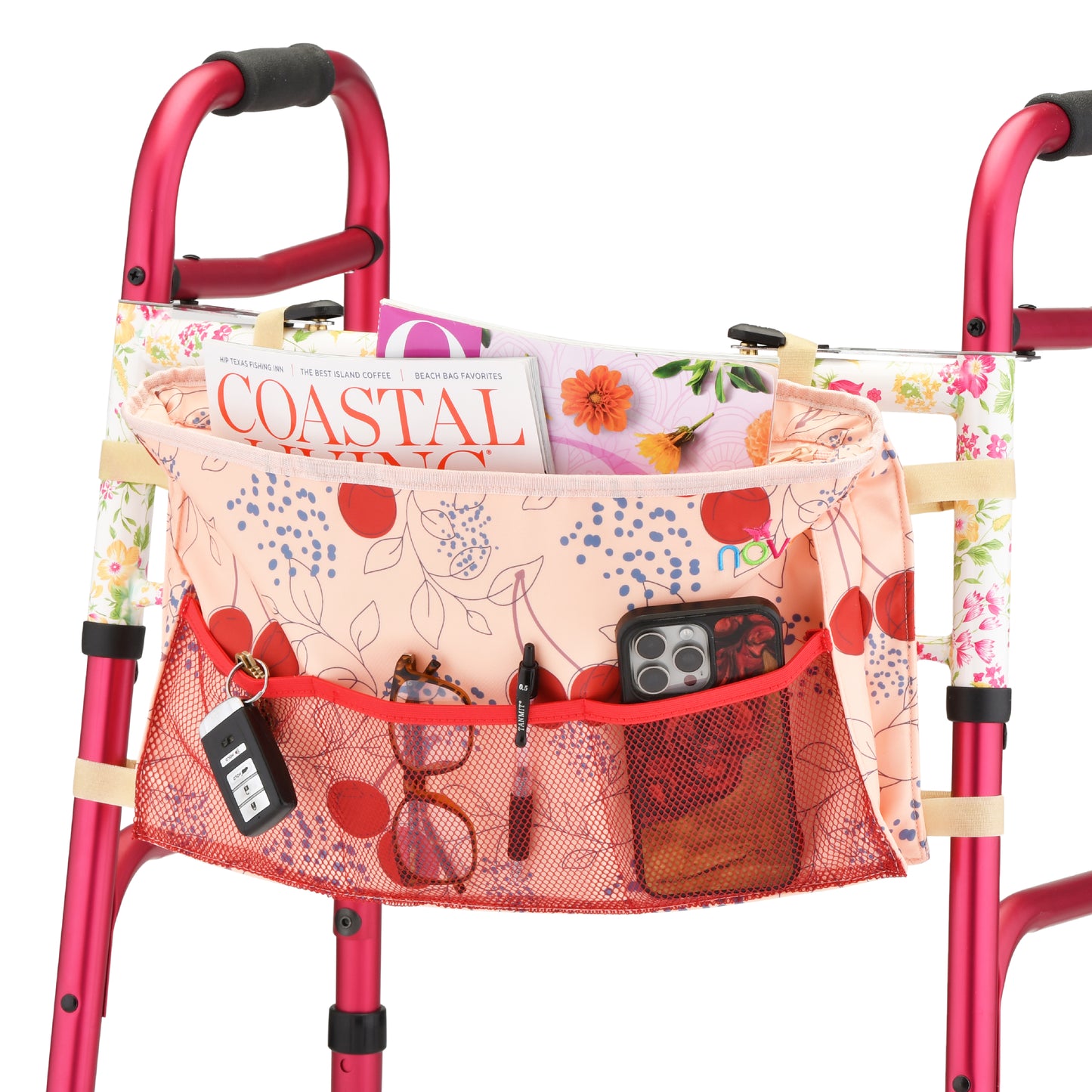 Folding Walker Bag Cherry, Each