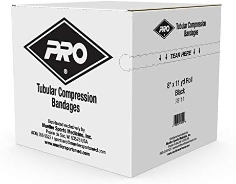 Tubular Compression Bandages, 8" x 11yd Roll, Black, 1/Box