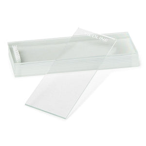 Glass Microscope Slide Ground, 90° Edges, Plain, 25 x 75 x 1 mm, 1440/Case