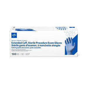 Extended Cuff Sterile Procedure Exam Gloves Size Small 400/Case
