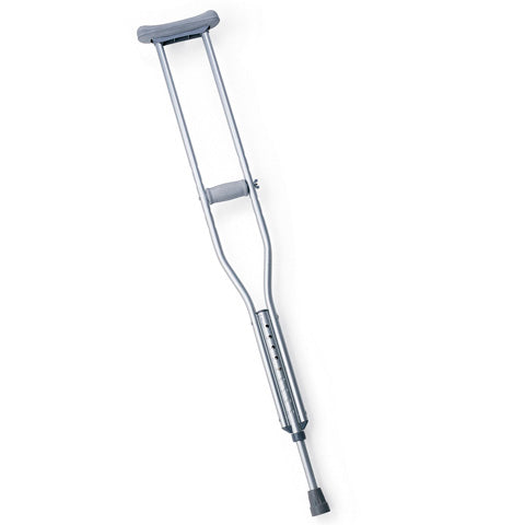 Button Aluminum Crutches Tall Adult 5 Ft 10 " - 6 "Ft Each Pair