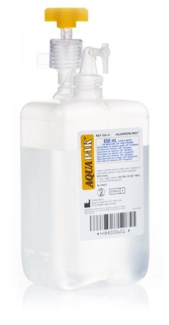 AquaPak Sterile Water for Inhalation 650mL 10/Case