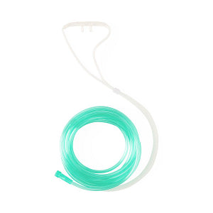 Super Soft Nasal Oxygen Cannula w/Standard Connector, Adult 7' Tubing High Flow, 25/Box