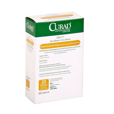 Curad Petrolatum Dressing, Non-Adherent 2 x 2", 25/Box