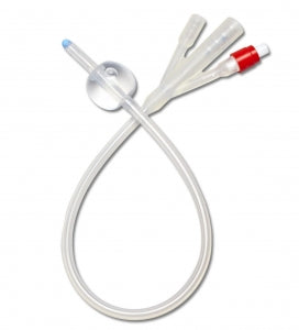 Foley Catheter 18Fr, 30cc, 3-Way 100% Silicone, Sterile, 10/Box