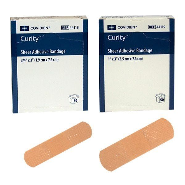 Curity Sheer Adhesive Bandage 3/4" x 3" 1000/Box