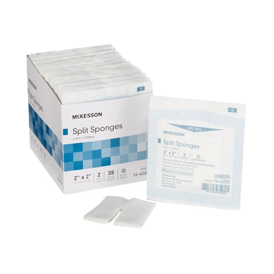 Split Sponges 6-Ply 2"x2" Sterile 70/Box