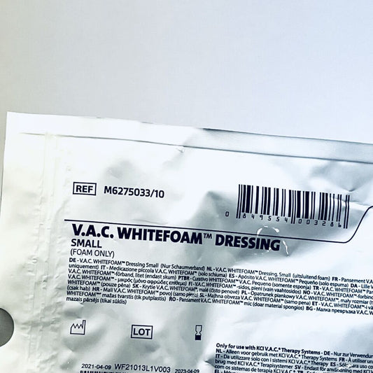 V.A.C. Whitefoam Dressing, Small, Foam Only, Sterile, 8/Box