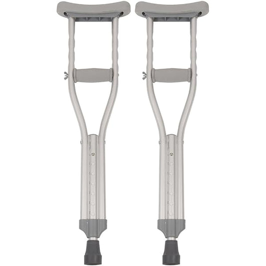 Crutches, Aluminum Push-Button, Child, Height: 4' 0" To 4' 6"  Weight 250 LB