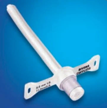 Tracheostomy Tube, Cuffless, Adult 6.0mm ID 9.2mm OD, 100mm Length, 1/Box