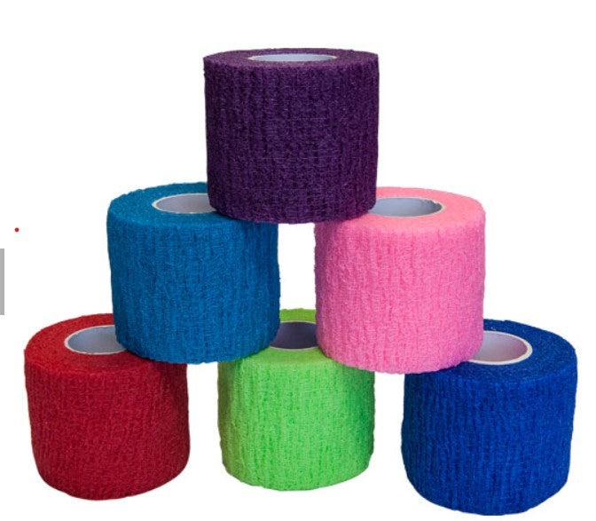 Cohesive Bandage, 2" x 2 yd, Stretched Blue, Non-Sterile, 72/Box