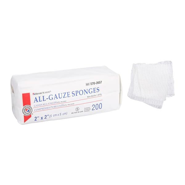All-Gauze Sponges 2"x2" 8 Ply Non-Sterile, 5000/Case