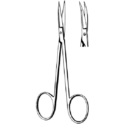 Iris Scissors, 4 1/2" Curved S/S, Each