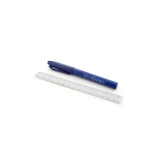 Surgical Skin Marker w/Ruler and Labels, Sterile, 25/Box