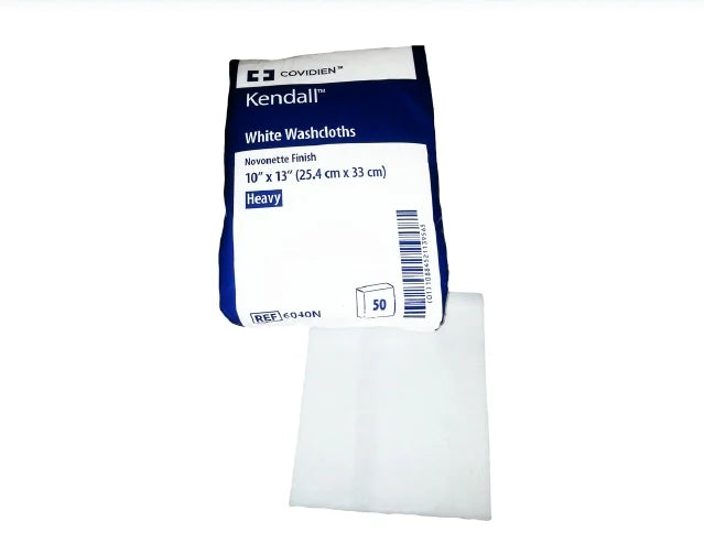 White Washcloth, 10" x 13", Moderate, 50/Pack