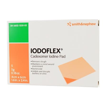 Iodoflex Cadexomer Iodine Pad, 1.6" x 2.4", Sterile, 5/Box