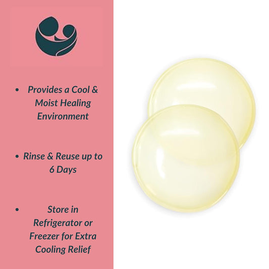 ComfortGel Hydrogel Soothing Breast/Nipple Pads, 2.5", Extended Use, 1 Pair/Pack 50 Packs/Box