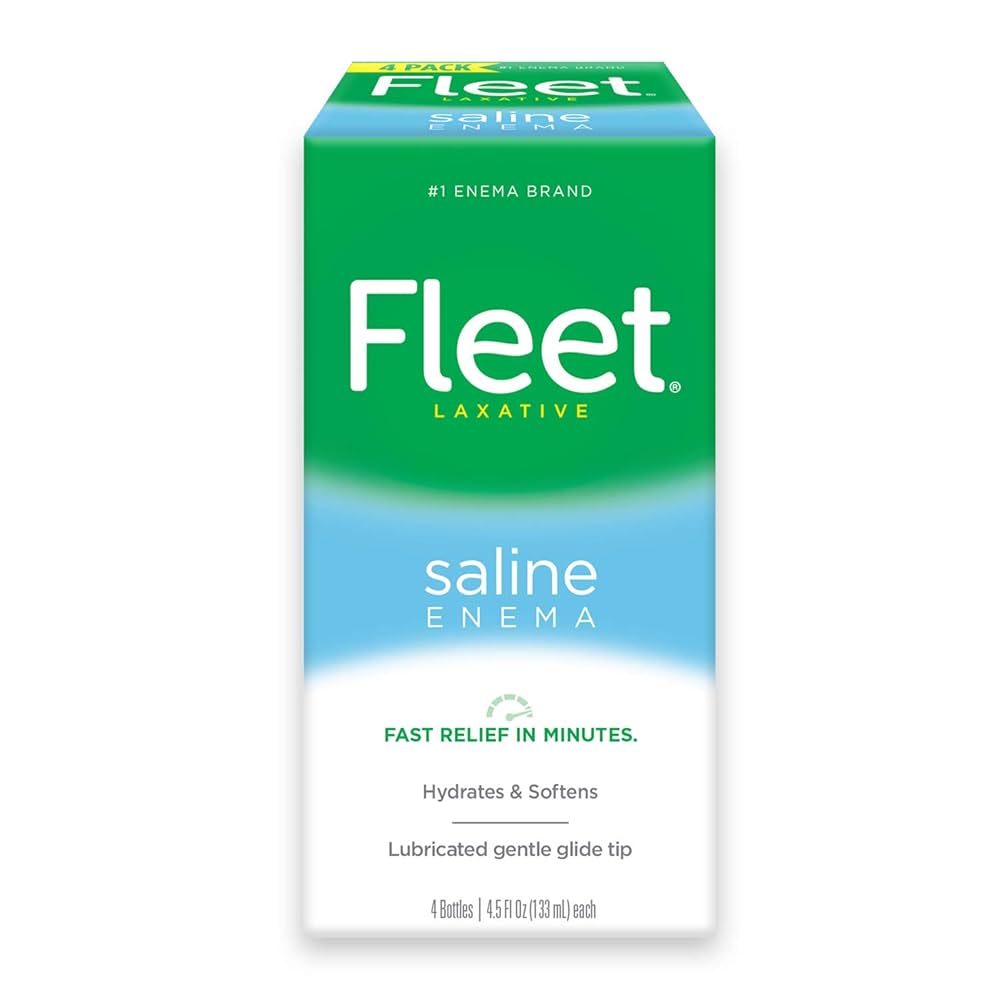 Fleet Laxative Saline Enema, 4.5 Fl oz Bottle, 6/Pack