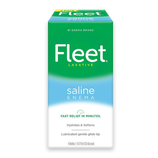 Fleet Laxative Saline Enema, 4.5 Fl oz Bottle, 6/Pack