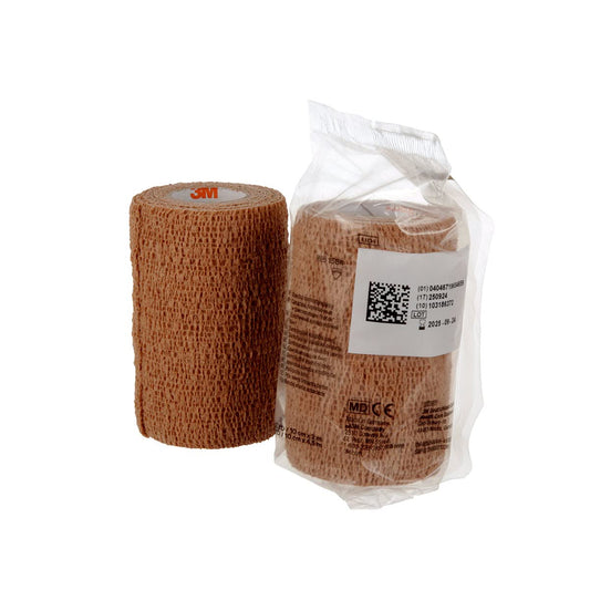 3M Coban Self-Adherent Wrap, 4" x 5 yd., Tan, 68 Rolls/Box