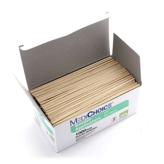 Wooden Applicators, 6", Non-Sterile, 1000/Box