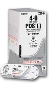 4-0 PDS Plus Antibacterial Clear Monofilament Suture, 18" PS-2 Reverse Cutting, Expired/Discounted, 12/Box