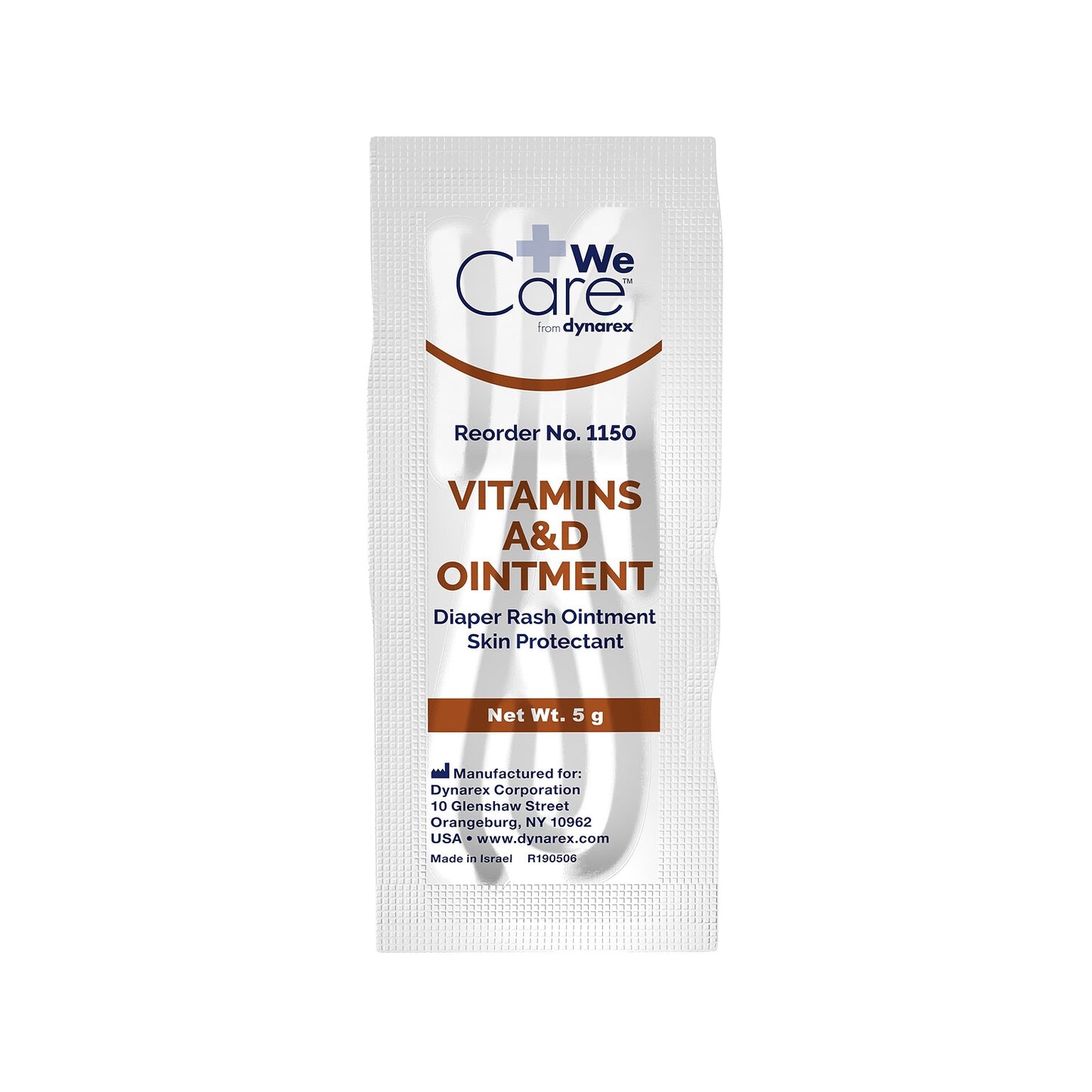 Vitamins A & D Ointment, Diaper Rash Ointment Skin Protector, 5g Packet, 144/Box