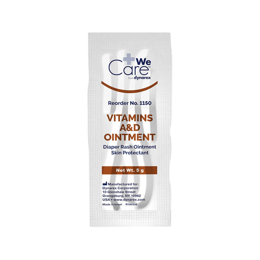 Vitamins A & D Ointment, Diaper Rash Ointment Skin Protector, 5g Packet, 144/Box