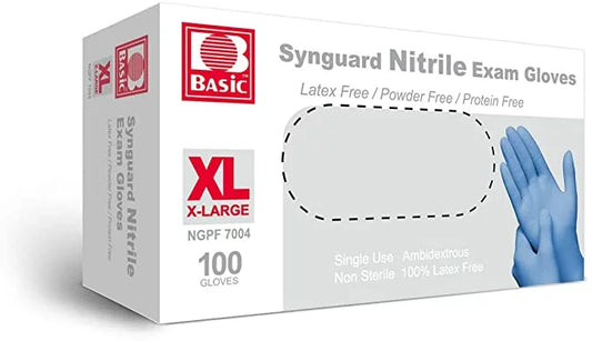 Exam Gloves, Synguard Nitrile, XL, 100/Box 10 Boxes/Case