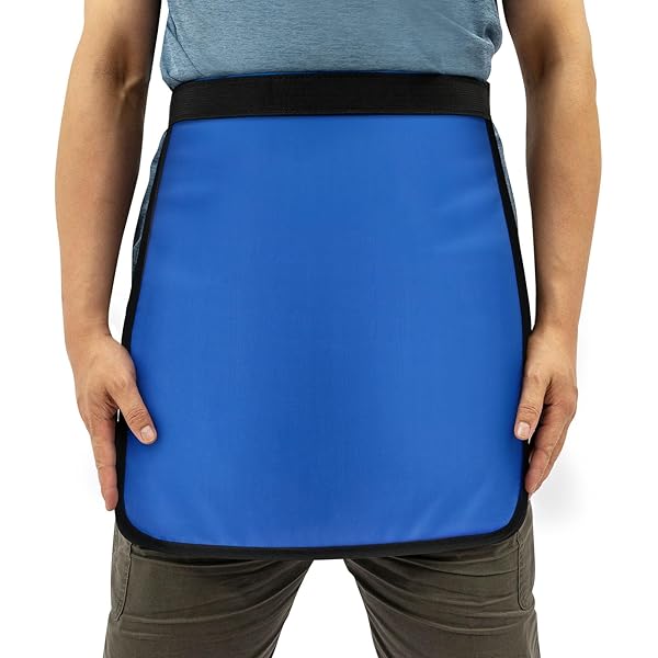 LapGuard Half Lead Apron, Small, Blue, New, 1/Box