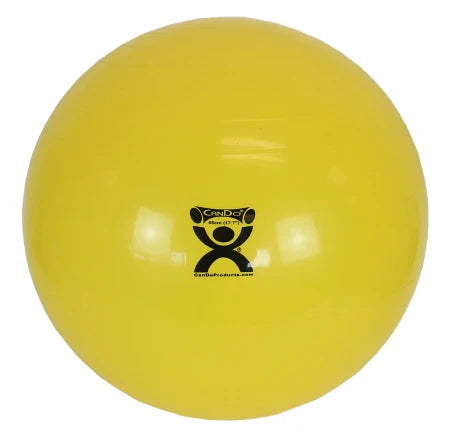 CanDo Inflatable Exercise Ball, Yellow, 17.7", 1/Ea