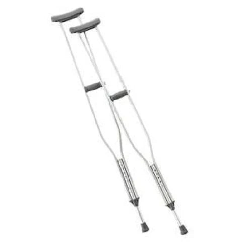 Crutches, Aluminum Push-Button Adjustable, Tall Adult 5'10"-6'6", New, 1/Pair