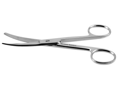 Operating Scissors, 5 5/8" Curved, Beveled Blades, Sharp/Blunt, 5/Pack