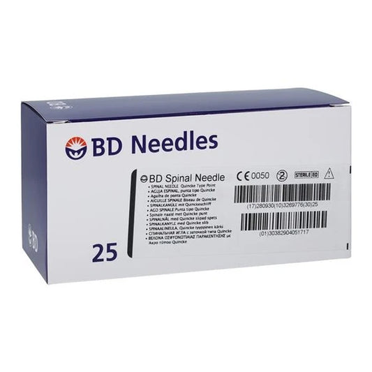 Spinal Needle, Quincke Type Point, 22G x 3.5", Sterile, 25/Box