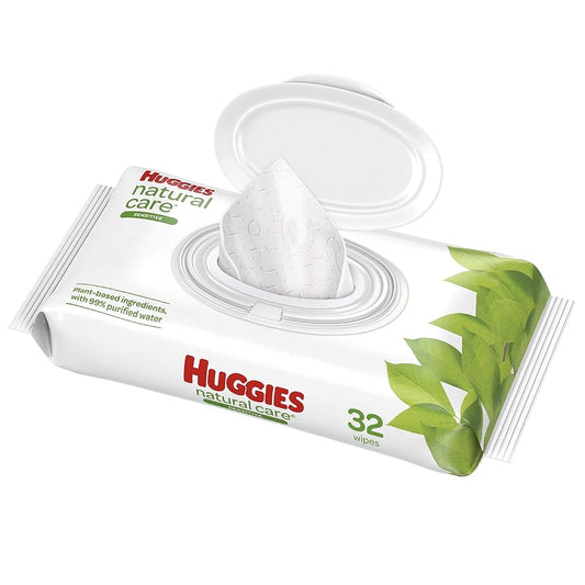 Huggies Natural Care Wipes, Sensitive & Fragrance Free, 32/Pack
