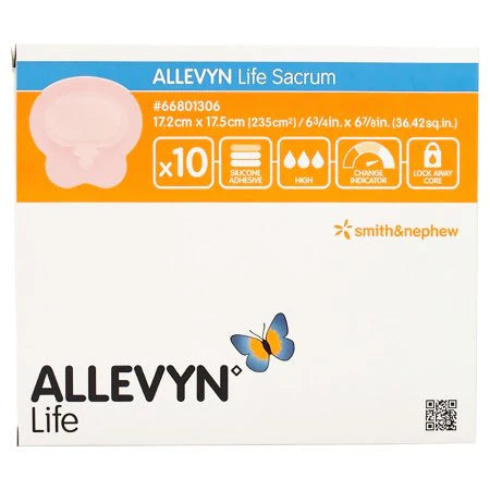Silicone Gel Adhesive Composite Hydrocellular Foam Sacrum Dressing, 6 3/4" x 6 7/8", Sterile, 10/Box