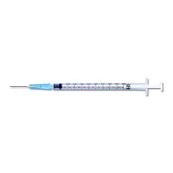 TB Syringe 1mL, Slip Tip w/PrecisionGlide Needle, 25G x 5/8", Sterile, 100/Box