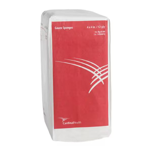 Premium Woven Gauze Sponge 4" x 4", 12-Ply, Non-Sterile, 2000/Case