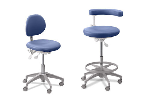 Doctor & Assistant Dental Stool Set, 2/Set