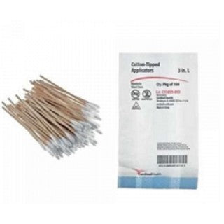 Cotton-Tipped Applicators, 3", Large Wood Stem, Non Sterile, 1000/Box