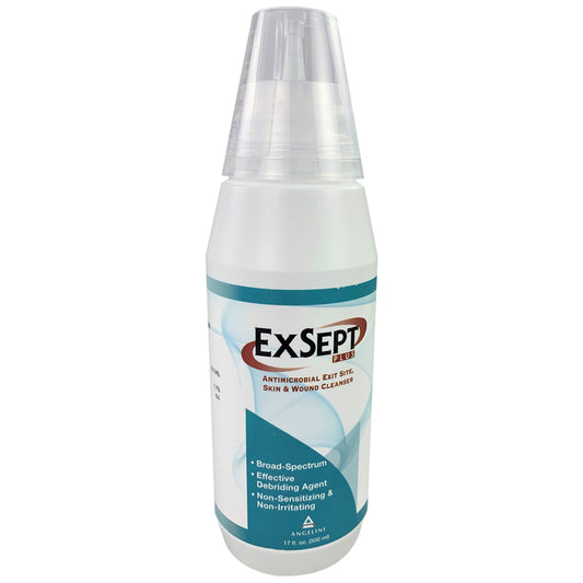 ExSept Plus Antimicrobial Exit Site, Skin & Wound Cleanser, 17fl oz., 1/Ea