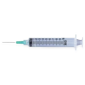 10mL Syringe Luer-Lok Tip w/PrecisionGlide Needle, 22G x 1", Sterile, 100/Box 45 Boxes/Case