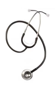 Nurse Stethoscopes, Dual-Head, Black, 10/Box