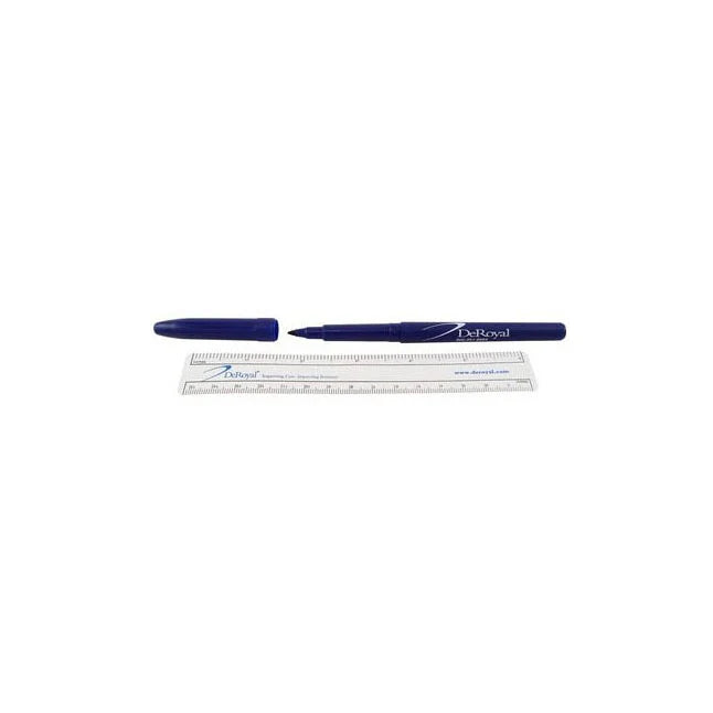 Surgical Skin Markers, Standard Tip, Blue Barrel, w/Ruler and Labels, Sterile, 25/Box