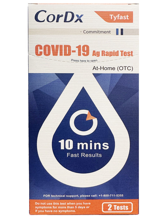 Tyfast COVID-19 Ag Rapid At-Home Test, 2/Pack 20 Packs/Box