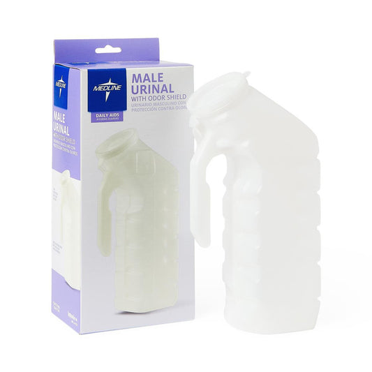 Male Urinal with Odor Shield, 1/Box